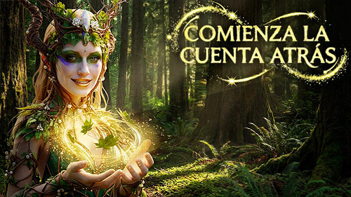 Diosa del bosque sosteniendo luz mágica