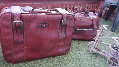 Maleta y bolsa de viaje vintage de alta calidad