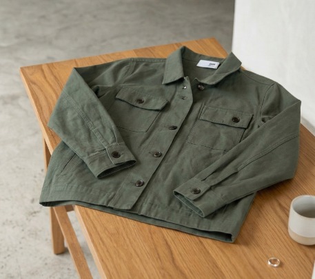 Chaqueta verde militar mujer