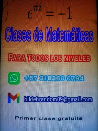 Ofrezco clases de Matemáticas